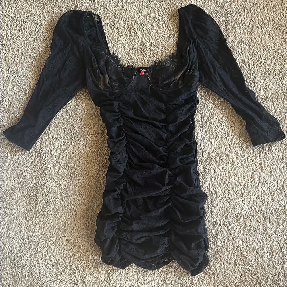 For Love And Lemons Black Lace Dress